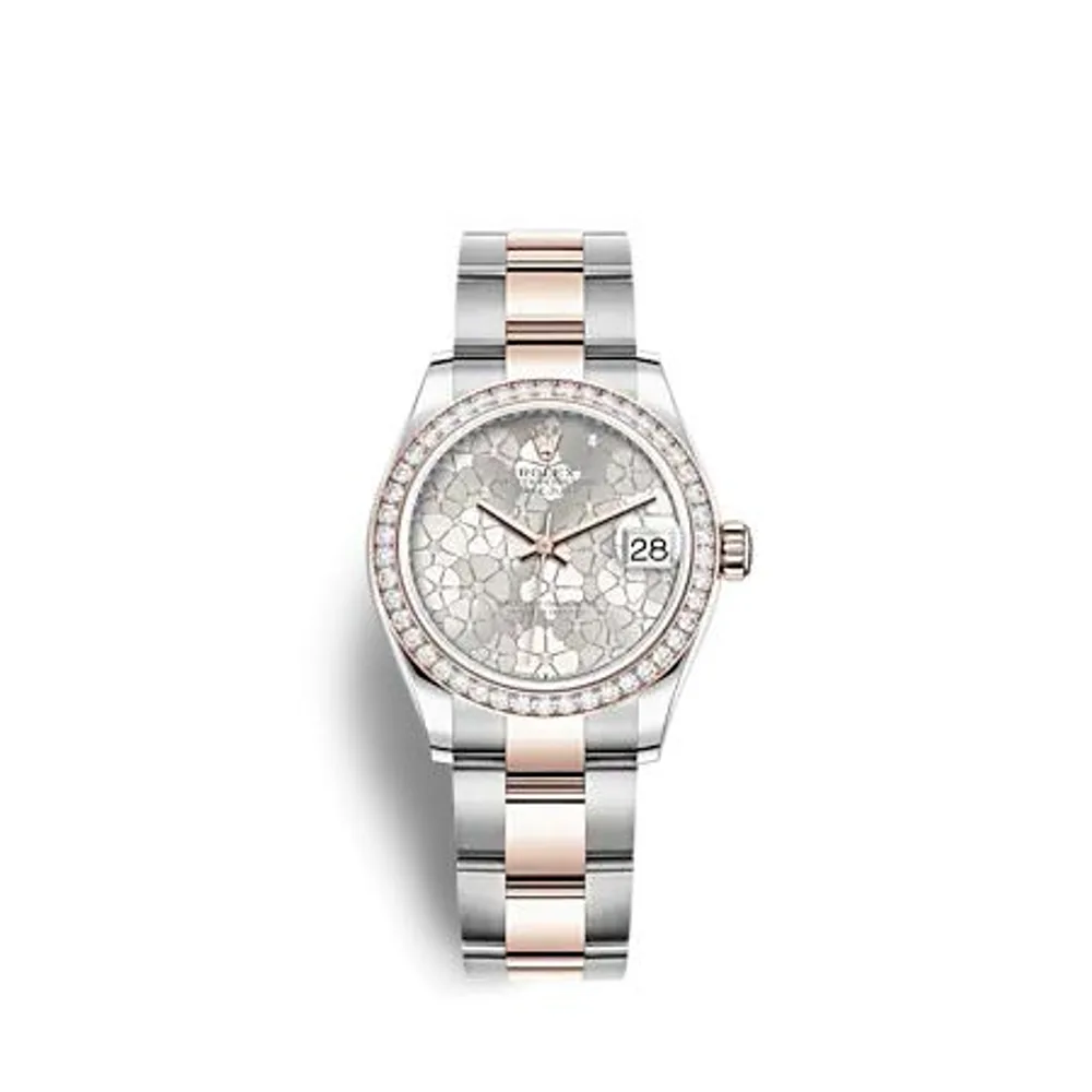 Rolex Datejust 31 Stainless Steel - Rose Gold / Diamond/ Silver - Floral / Oyster