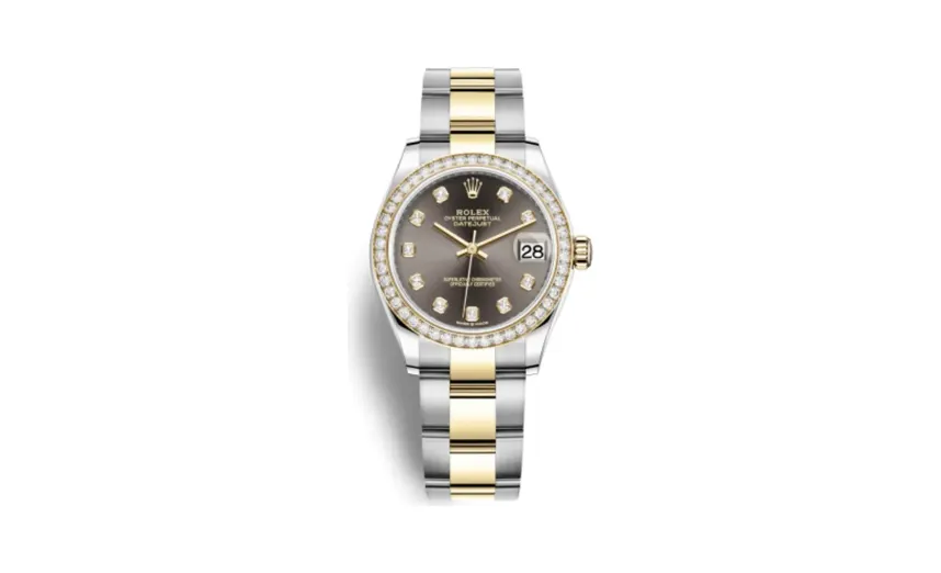 Rolex Datejust 31 Stainless Steel / Yellow Gold / Diamond / Grey - Diamond / Oyster