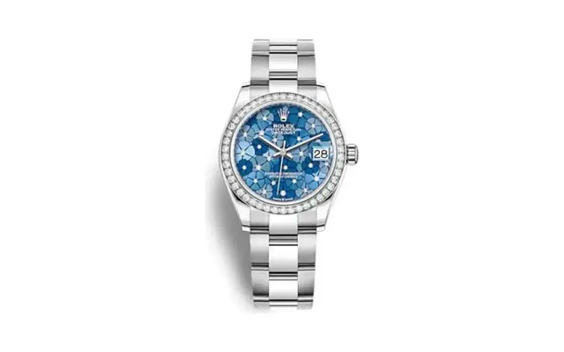 Rolex Datejust 31 Stainless Steel / Diamond / Blue - Floral / Oyster