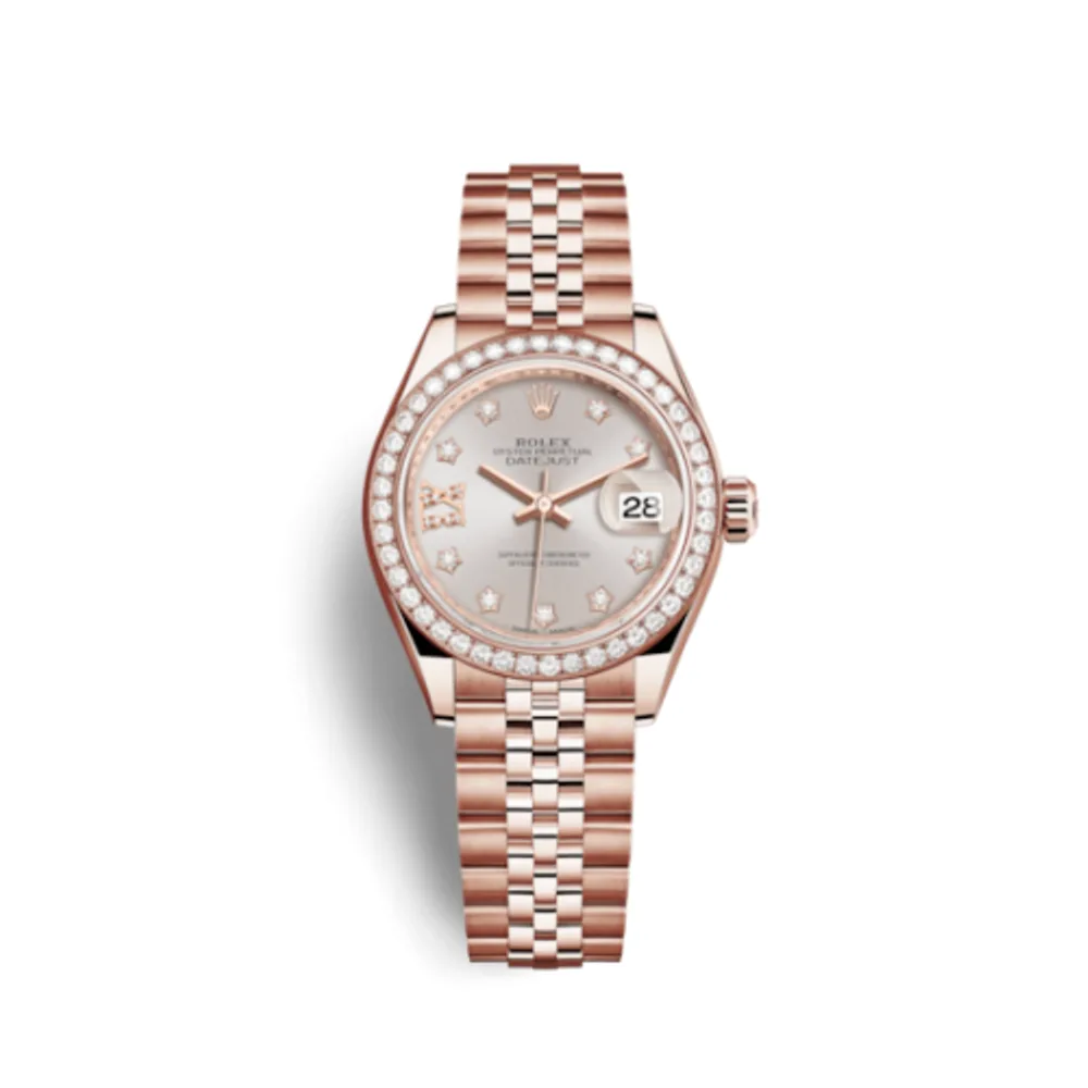 Rolex Lady-Datejust 28 Everose Diamond / Jubilee / Sundust Diamond