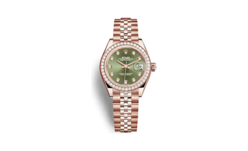 Rolex Lady-Datejust 28 Everose Diamond / Jubilee / Olive Diamond