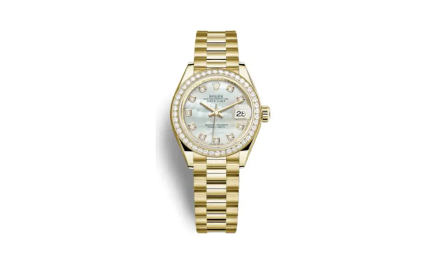 Rolex Lady-Datejust 28 Yellow Gold Diamond / President / MOP