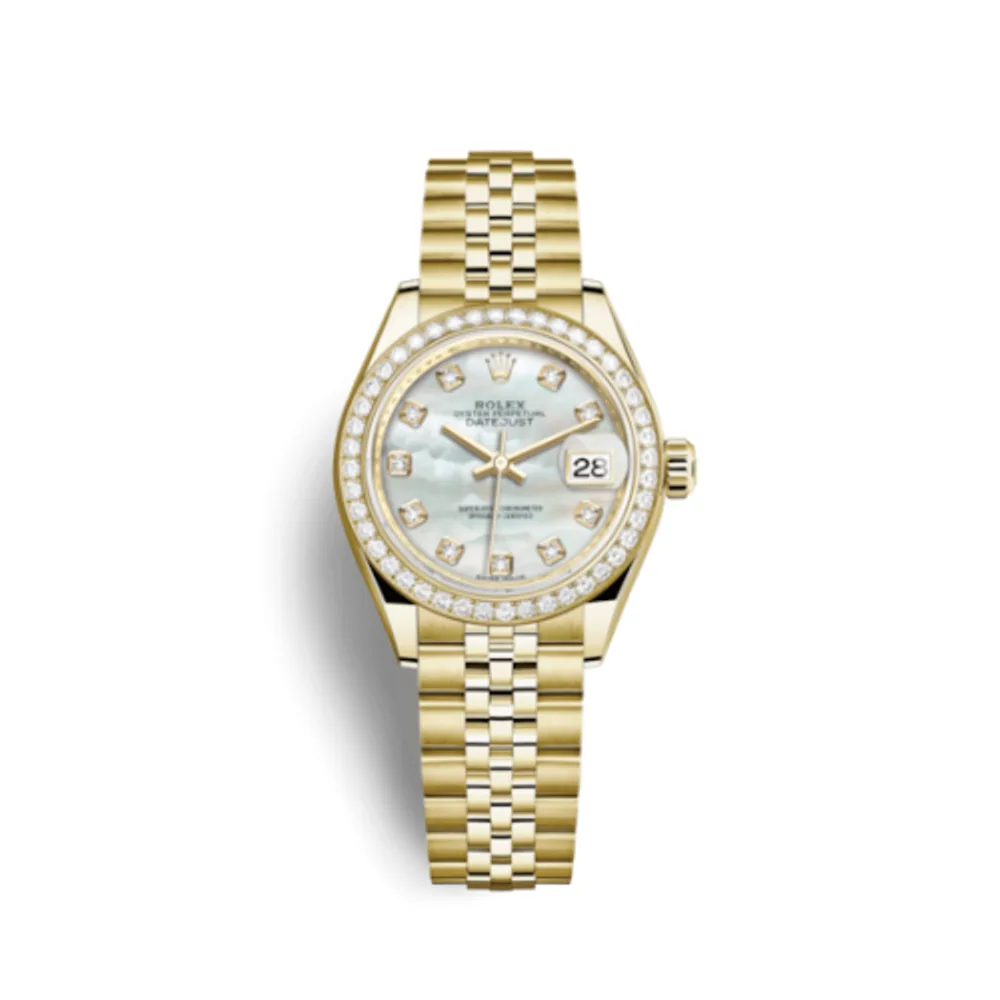Rolex Lady-Datejust 28 Yellow Gold Diamond / Jubilee / MOP