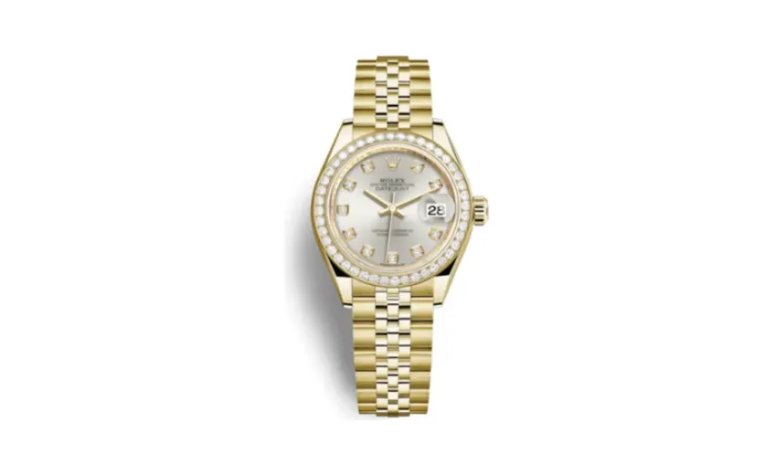 Rolex Lady-Datejust 28 Yellow Gold Diamond / Jubilee / Silver Diamond