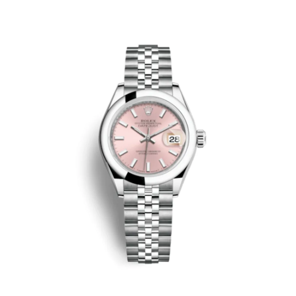 Rolex Lady-Datejust 28 Stainless Steel Domed / Jubilee / Pink
