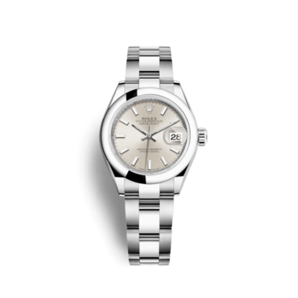 Rolex Lady-Datejust 28 Stainless Steel Domed / Oyster / Silver