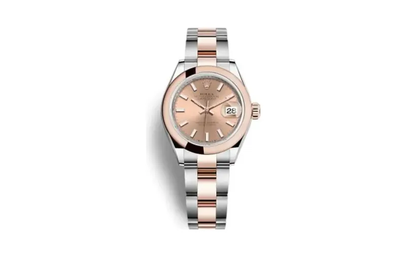 Rolex Lady-Datejust 28 Stainless Steel / Rose Gold / Domed / Rose / Oyster