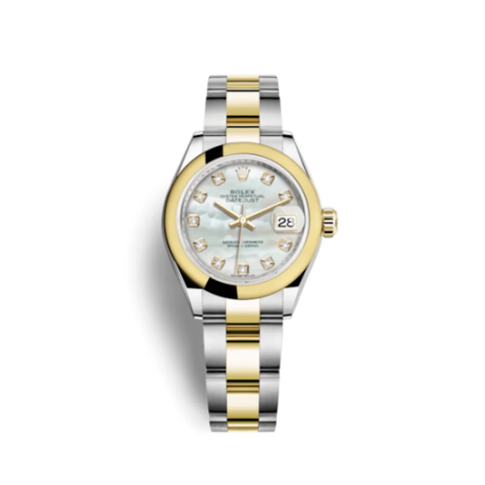 Rolex Lady-Datejust 28 Rolesor Yellow Domed / Oyster / MOP