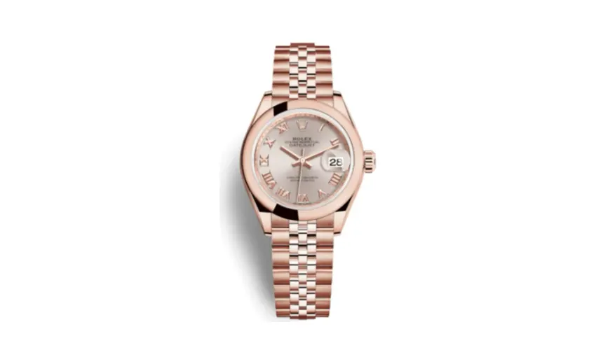 Rolex Lady-Datejust 28 Everose Domed / Jubilee / Sundust Roman