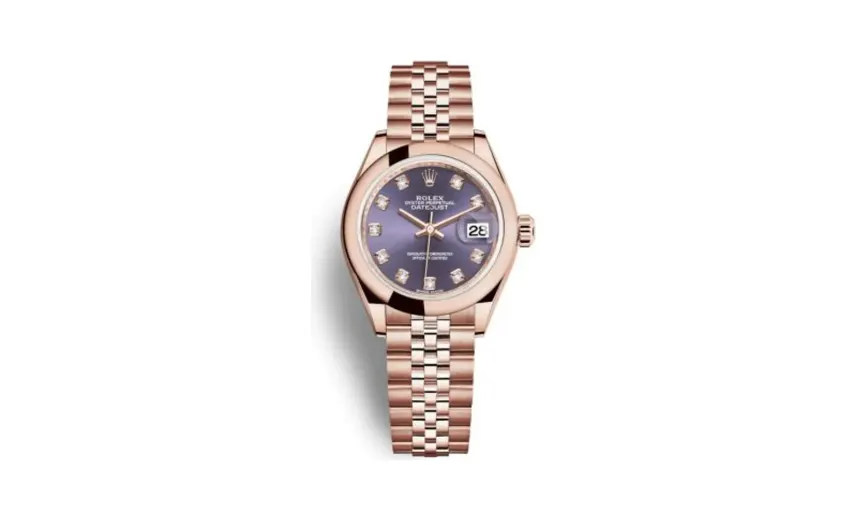 Rolex Lady-Datejust 28 Everose Domed / Jubilee / Aubergine