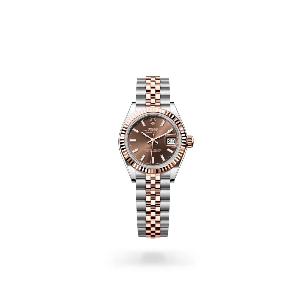 Rolex Lady-Datejust Oyster, 28 mm, Oystersteel and Everose gold, Everose Rolesor, Chocolate dial