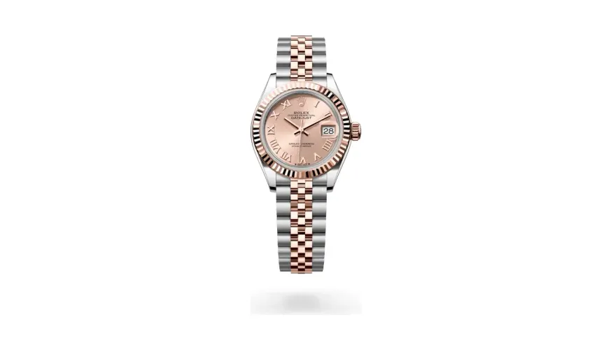 Rolex Lady-Datejust Oyster, 28 mm, Oystersteel and Everose gold, Everose Rolesor, Rosé-colour dial