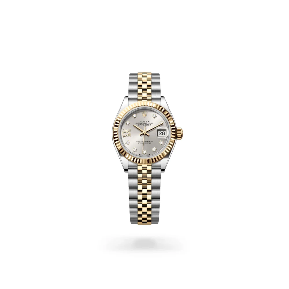 Rolex Lady-Datejust Oyster, 28 mm, Oystersteel and yellow gold, Yellow Rolesor, Silver dial
