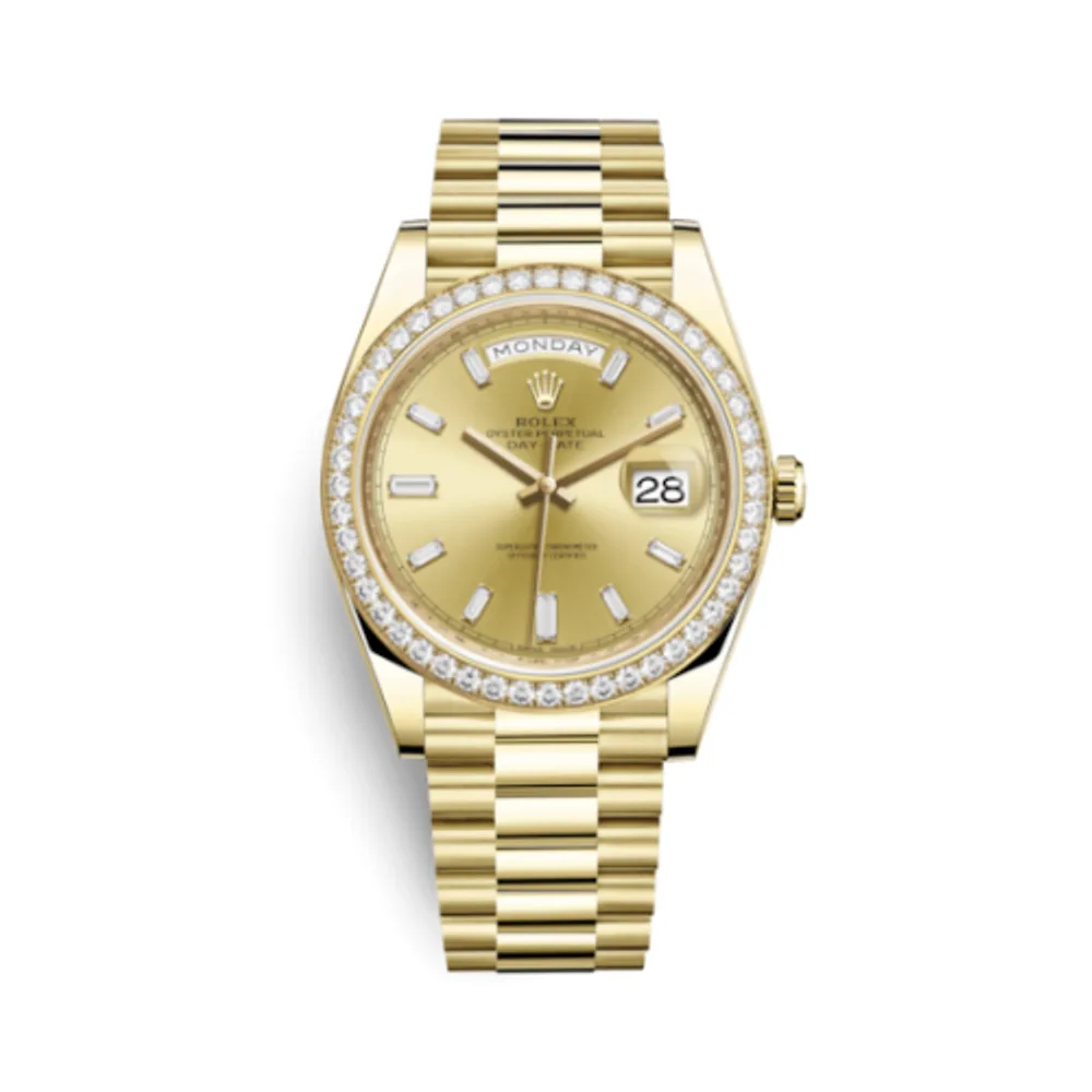 Rolex Day-Date 40 Yellow Gold Diamond / Champagne Diamonds