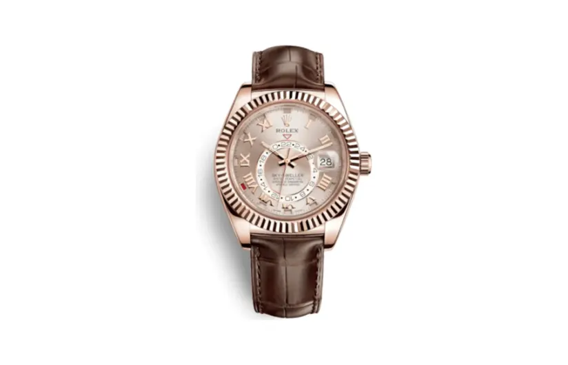Rolex Sky-Dweller Everose / Sundust / Alligator
