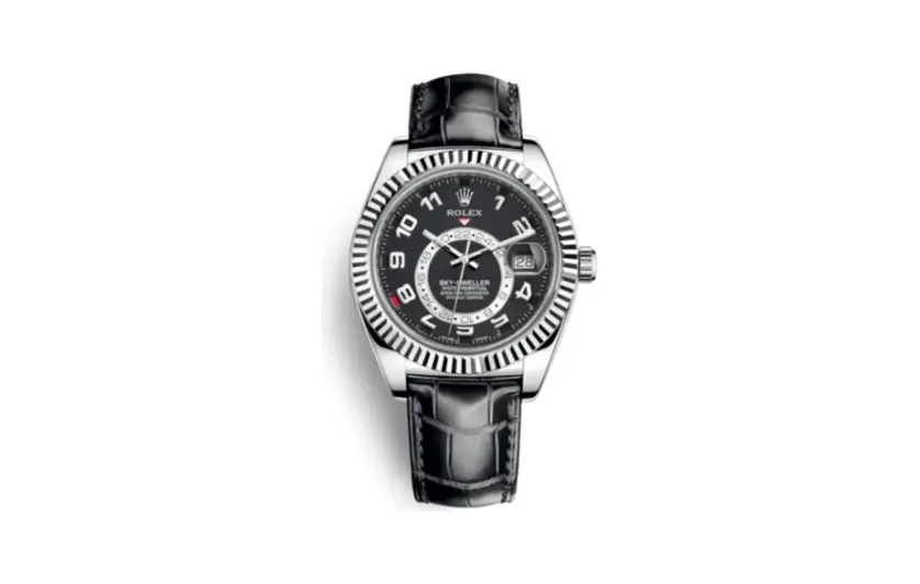 Rolex Sky-Dweller White Gold / Black / Alligator
