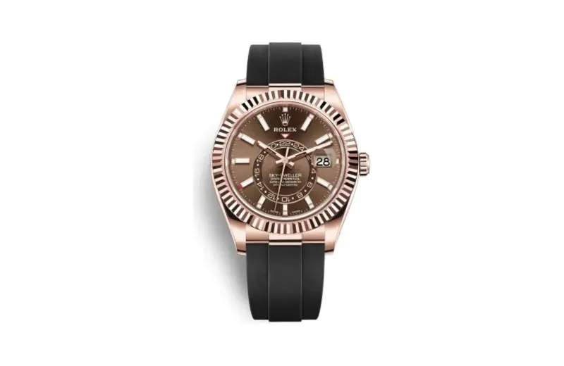 Rolex Sky-Dweller Everose / Chocolate / Oysterflex
