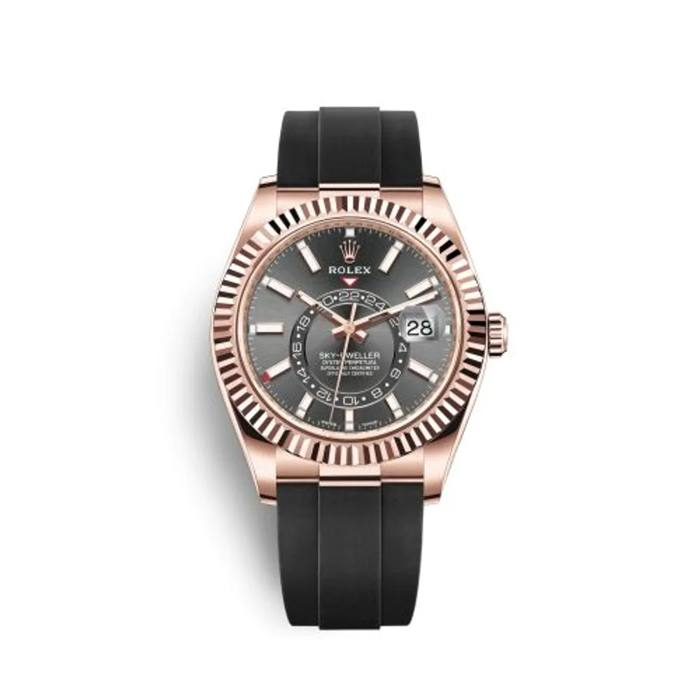 Rolex Sky-Dweller Everose / Dark Rhodium / Oysterflex