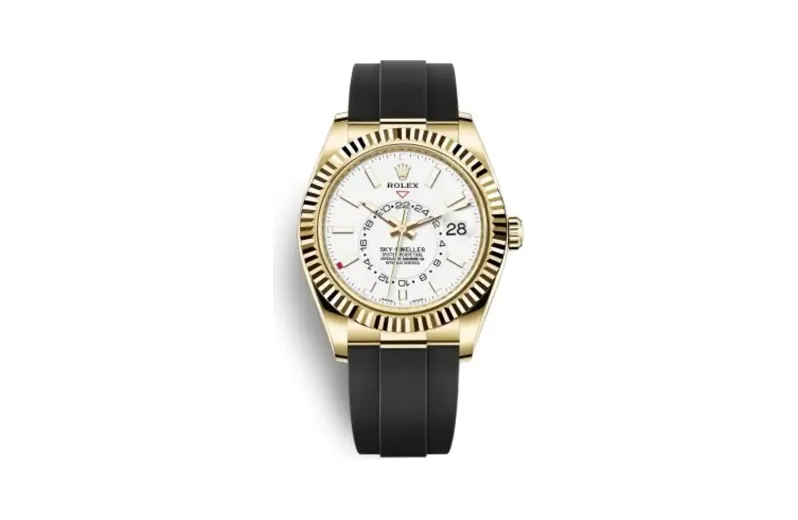 Rolex Sky-Dweller Yellow Gold / White / Oysterflex