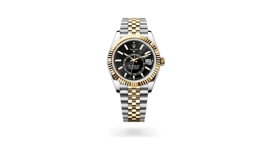Rolex Oyster Perpetual Sky-Dweller, 42 mm, Oystersteel and yellow gold, Yellow Rolesor, Bright black dial