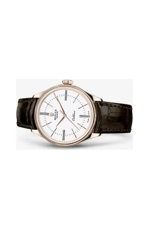 Rolex Cellini Time Everose / White / Alligator Brown
