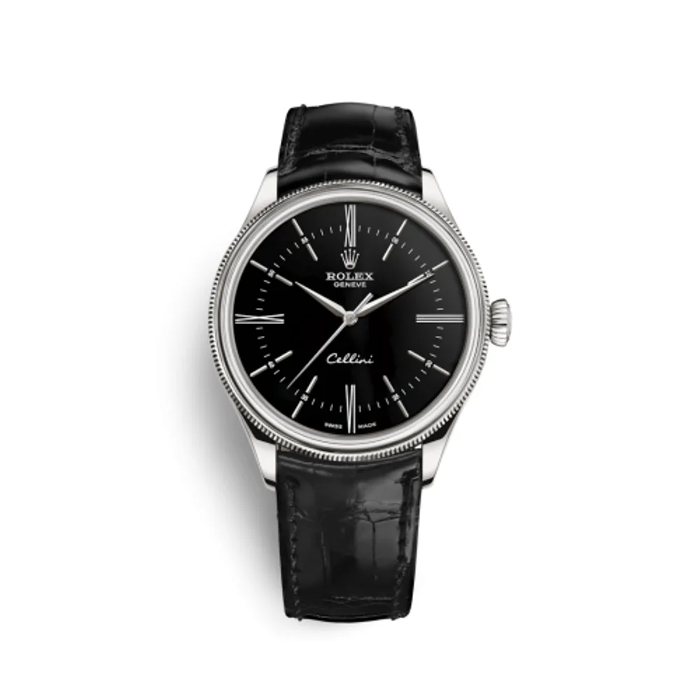 Rolex Cellini Time White Gold / Black / Alligator Black