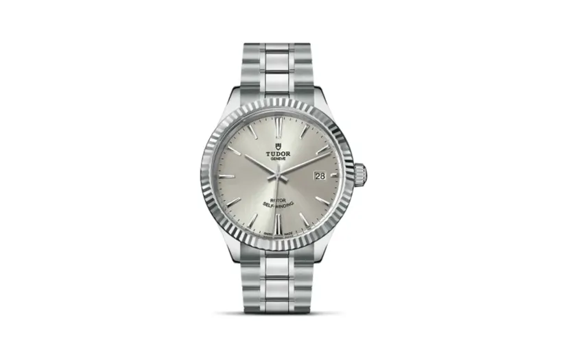 Tudor Style 38 Stainless Steel / Fluted / Silver / Bracelet