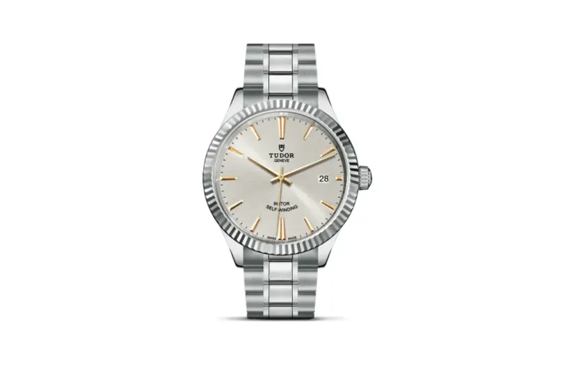 Tudor Style 38 Stainless Steel / Fluted / Silver / Bracelet