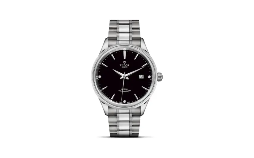 Tudor Style 41 Stainless Steel / Black-Diamond / Bracelet
