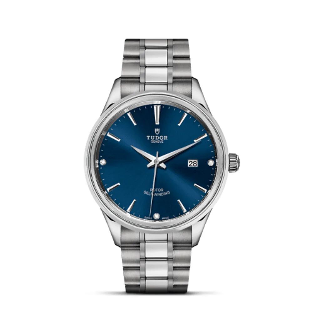 Tudor Style 41 Stainless Steel / Blue-Diamond / Bracelet