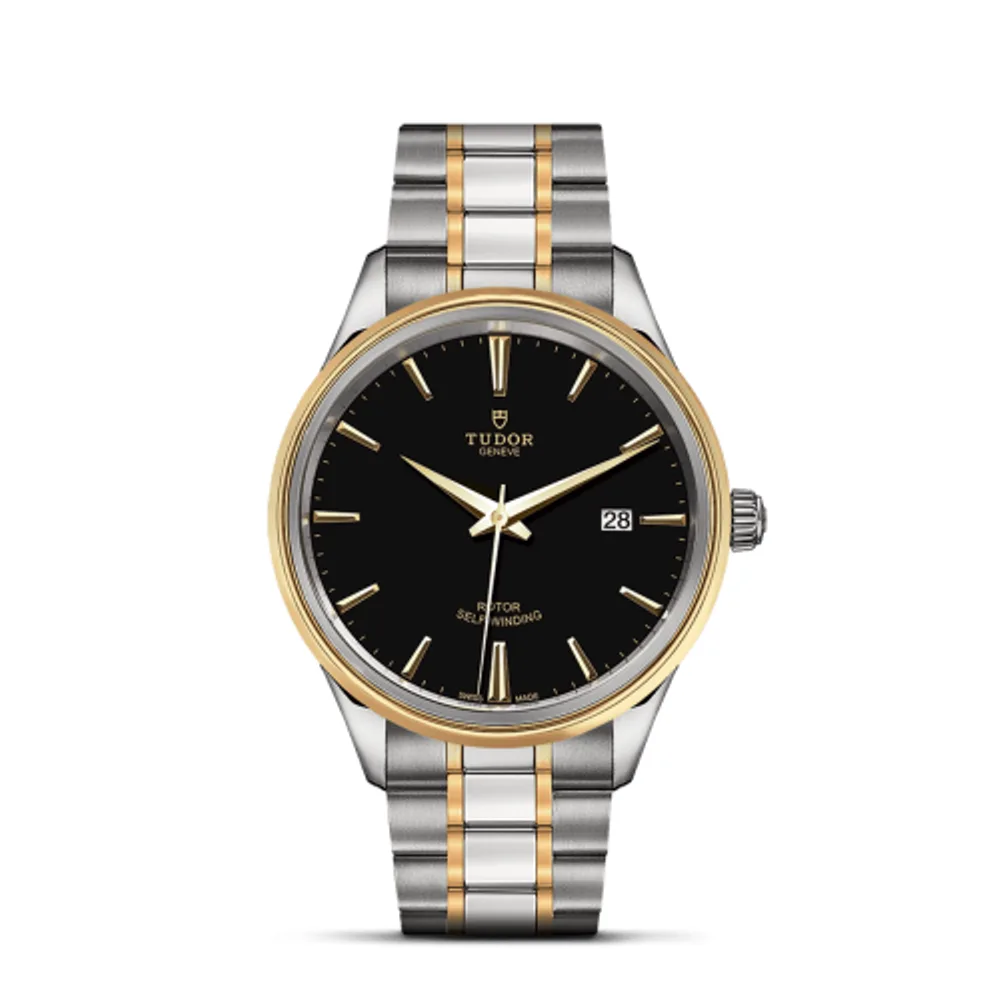 Tudor Style 41 Stainless Steel / Yellow Gold / Black / Bracelet