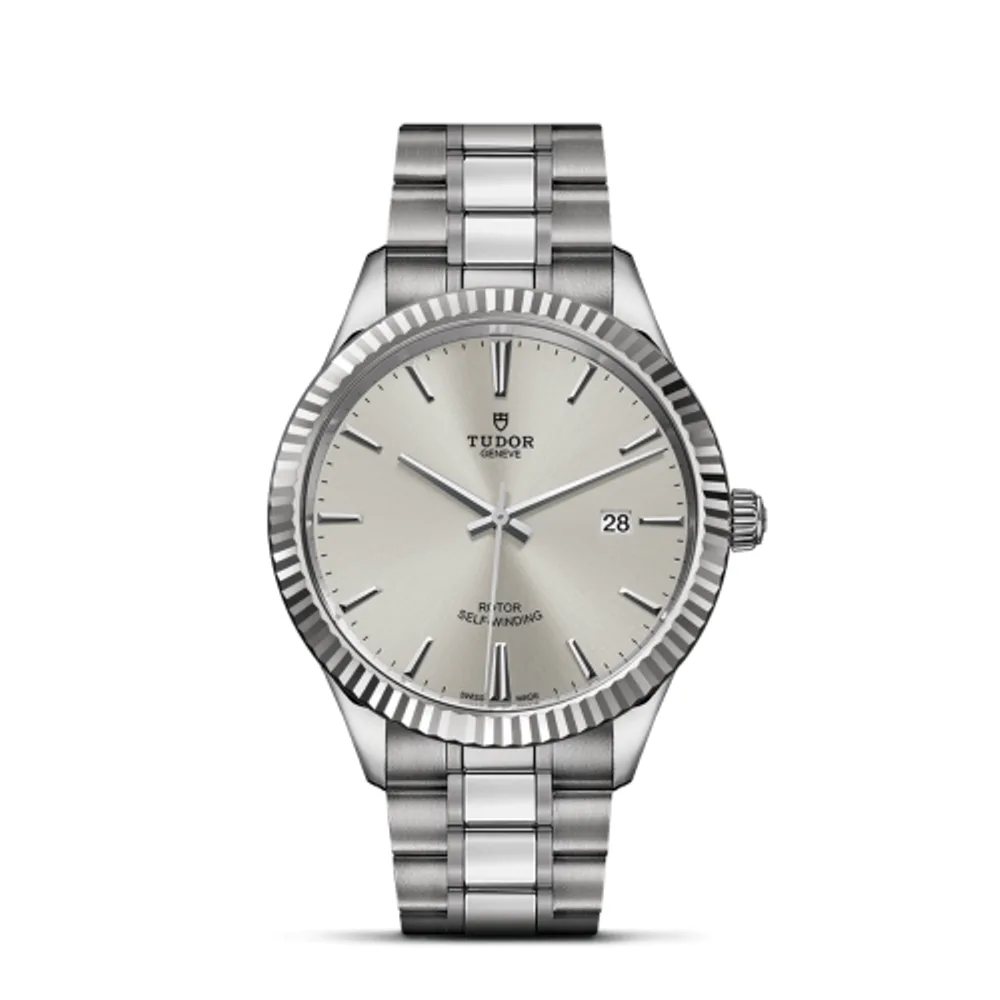 Tudor Style 41 Stainless Steel / Fluted / Silver / Bracelet