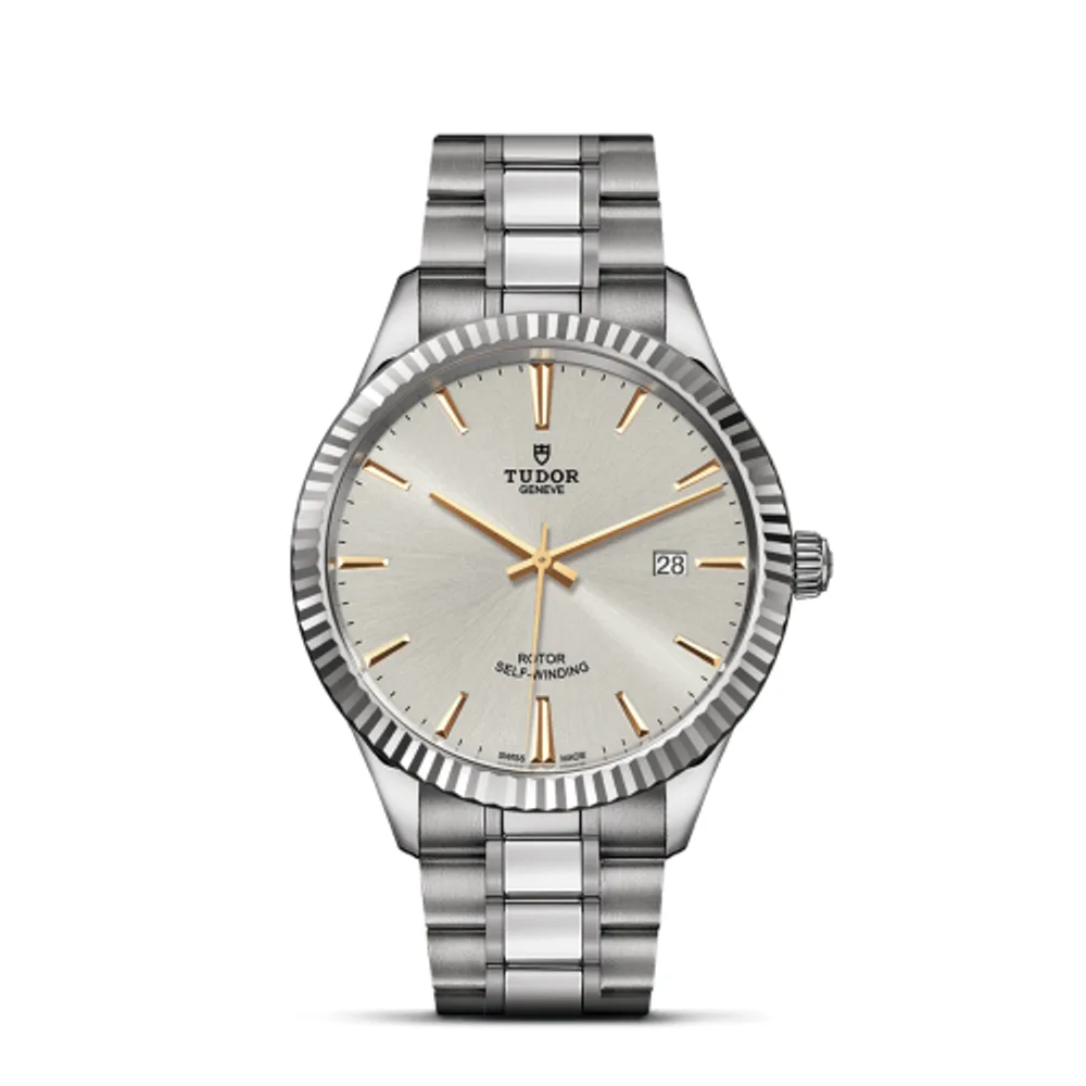 Tudor Style 41 Stainless Steel / Fluted / Silver / Bracelet