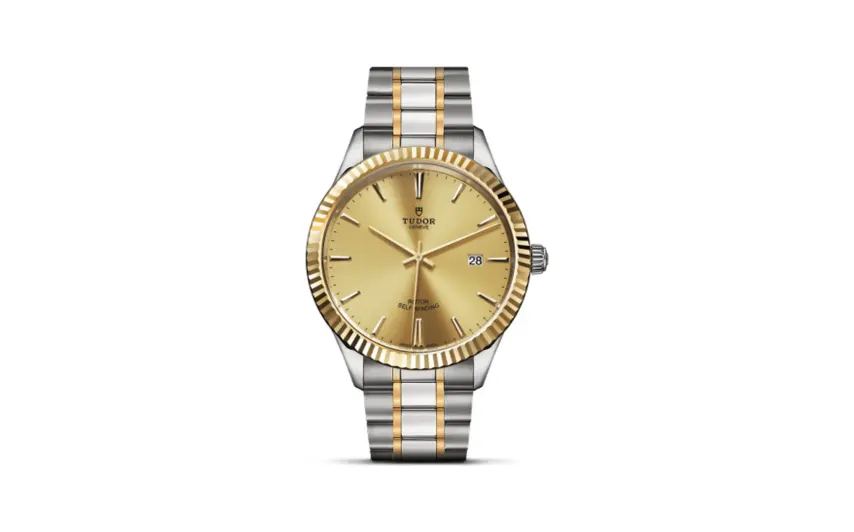 Tudor Style 41 Stainless Steel / Yellow Gold / Fluted / Champagne / Bracelet