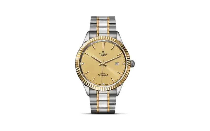 Tudor Style 41 Stainless Steel / Yellow Gold / Fluted / Champagne-Diamond / Bracelet