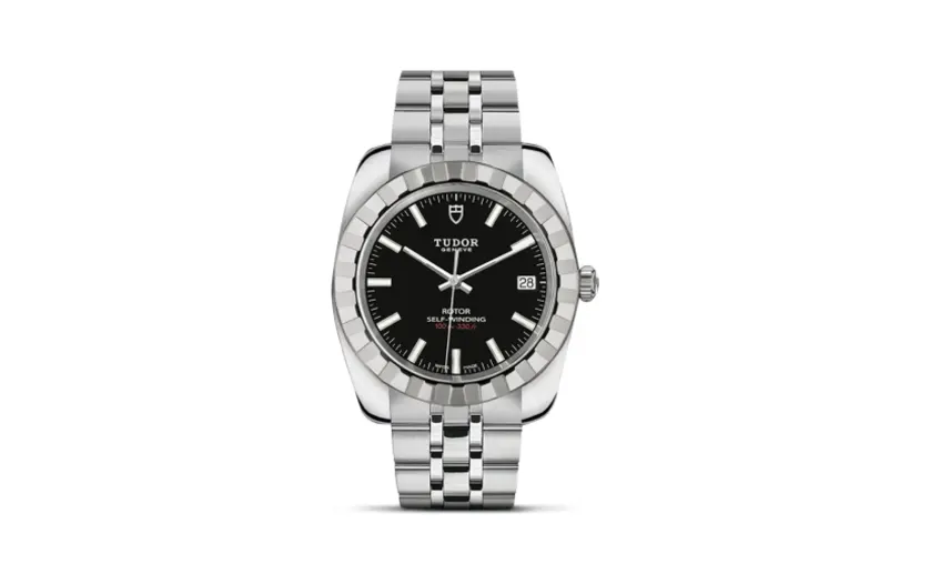 Tudor Classic 38 Stainless Steel / Fluted / Black / Bracelet