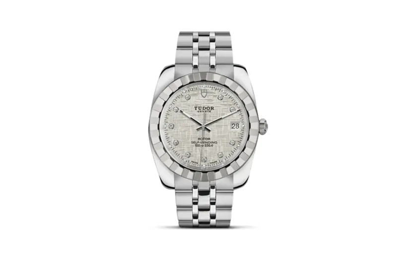 Tudor Classic 38 Stainless Steel / Fluted / Silver-Diamond / Bracelet