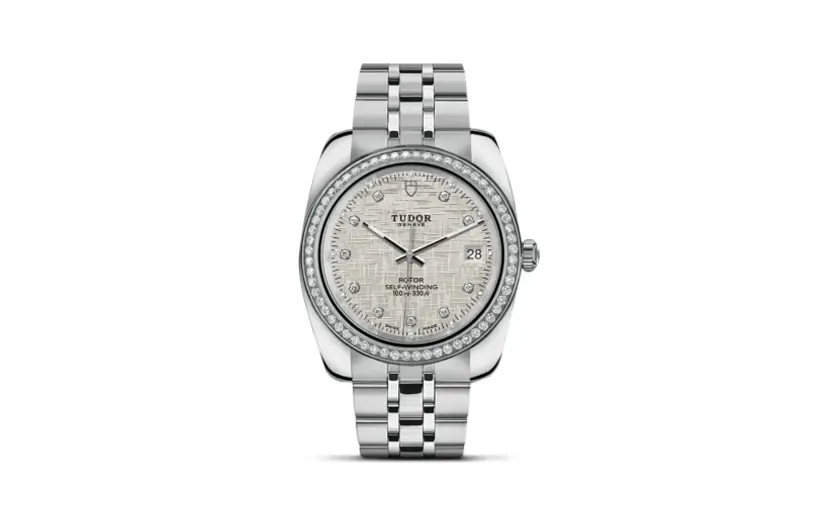Tudor Classic 38 Stainless Steel / Diamond / Silver-Diamond / Bracelet