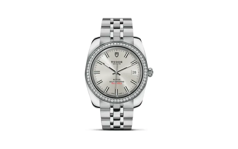 Tudor Classic 38 Stainless Steel / Diamond / Silver / Bracelet