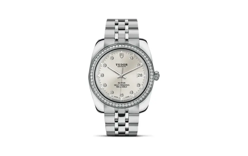 Tudor Classic 38 Stainless Steel / Diamond / Silver-Diamond / Bracelet