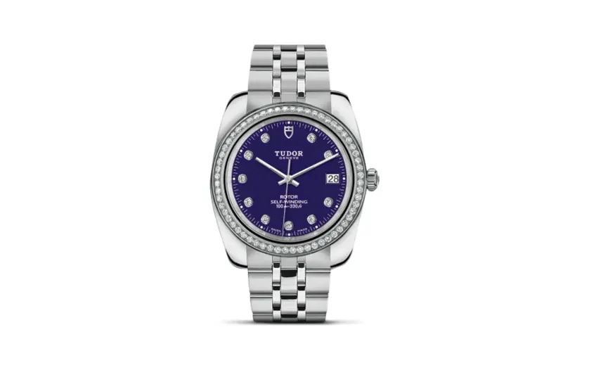 Tudor Classic 38 Stainless Steel / Diamond / Blue-Diamond / Bracelet