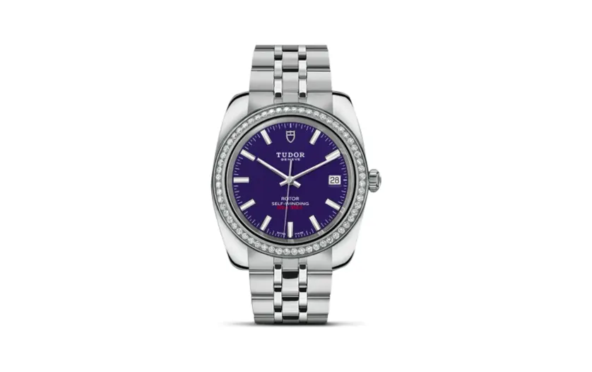 Tudor Classic 38 Stainless Steel / Diamond / Blue / Bracelet