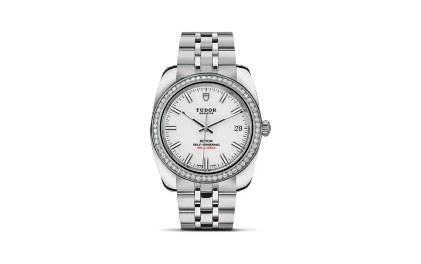 Tudor Classic 38 Stainless Steel / Diamond / White / Bracelet