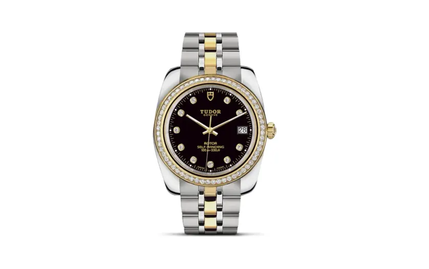 Tudor Classic 38 Stainless Steel / Yellow Gold / Diamond / Black-Diamond / Bracelet