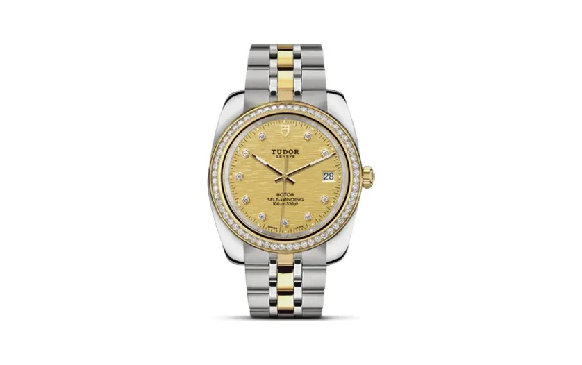 Tudor Classic 38 Stainless Steel / Yellow Gold / Diamond / Champagne-Diamond / Bracelet