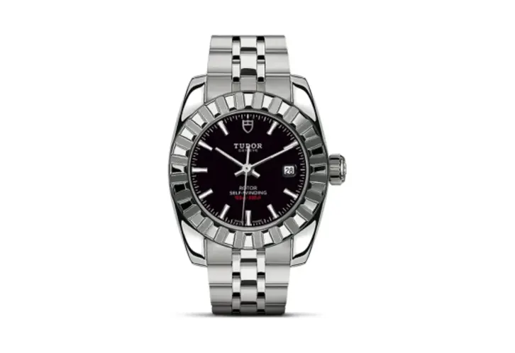 Tudor Classic 28 Stainless Steel / Fluted / Black / Bracelet
