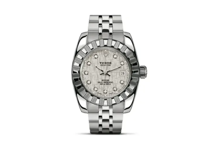 Tudor Classic 28 Stainless Steel / Fluted / Silver-Diamond / Bracelet