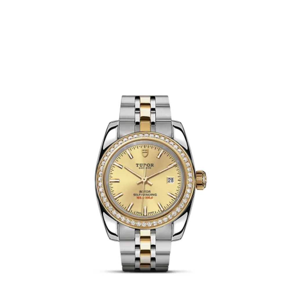 Tudor Classic 28 Stainless Steel / Yellow Gold / Diamond / Champagne / Bracelet