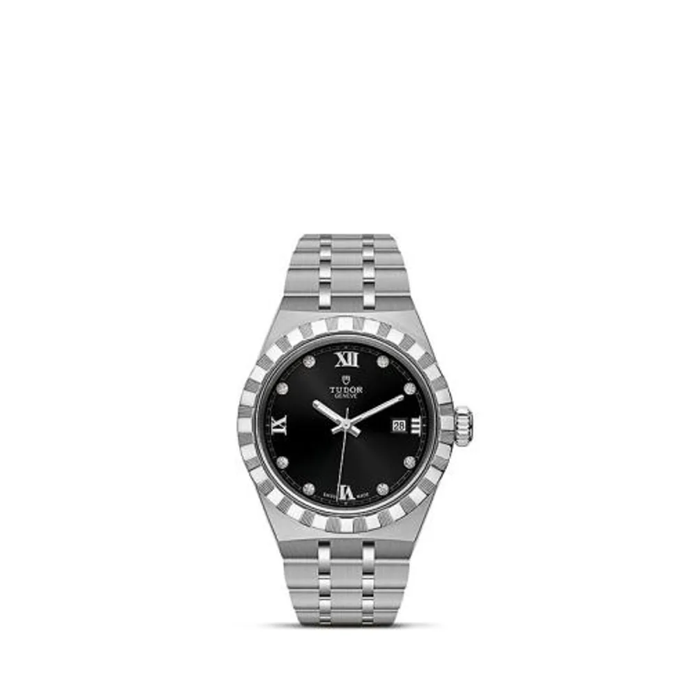 Tudor Royal Date 28 Stainless Steel / Black - Diamond