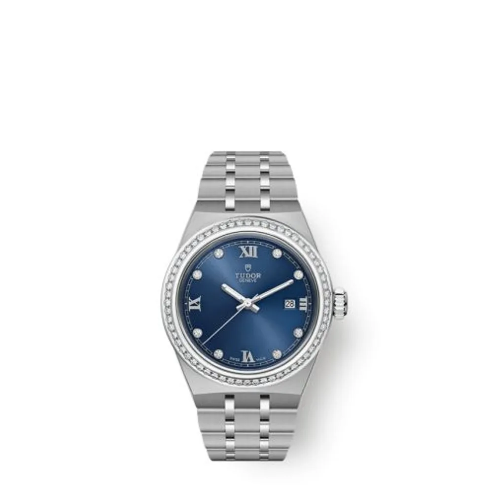 Tudor Royal Date 28 Stainless Steel - Diamond / Blue